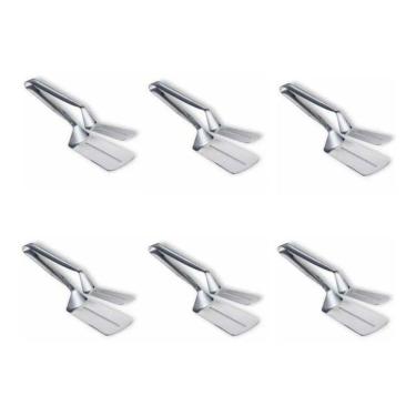 Imagem de Kit 6 Pegador Duplo Twin Inox Porções Salgados Frituras Assados Restaurante