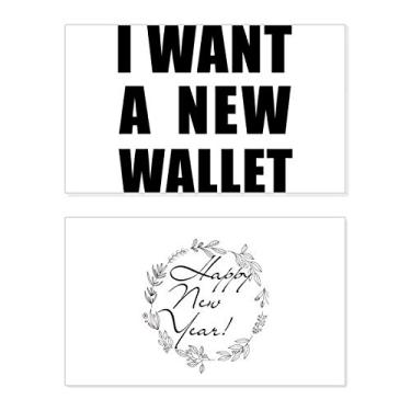 Imagem de I Want A New Wallet New Year Festival Cartão de felicitações Bless Message Present