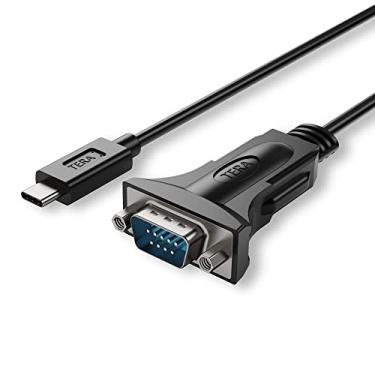 Imagem de Tera Grand - Cabo adaptador USB C para RS232 Serial DB9 com porcas hexagonais e chipset FTDI, suporta Windows 11, 10, 8, 7, Vista, XP, 2000, 98, Linux e Mac, 1,8 m