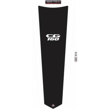 Imagem de Adesivo Faixa ( Gravata ) Titan Cg 160 Resinado - Preto/bran - Resitan