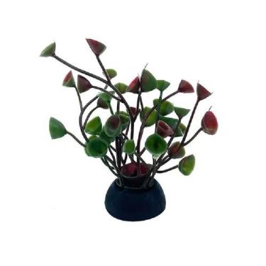 Imagem de Enfeite De Aquário Plantas Artificiais Plásticas - Coloridas - Topmixs