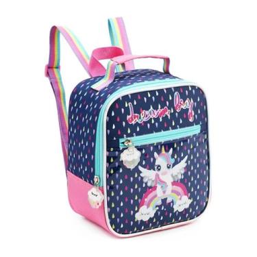 Imagem de Lancheira Infantil Escolar Menina Merendeira Bolsa Unicornio - Denlex,