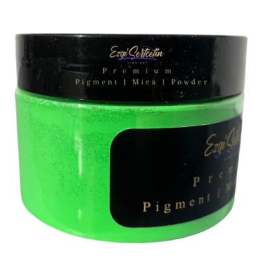 Imagem de Ezgi Sertcetin Pigmento em pó premium 50 g | Cores metálicas e neon peroladas autênticas, exclusivas e brilhantes | Especialmente formulado para obras de arte, resina, geleca, plasticina e muito mais