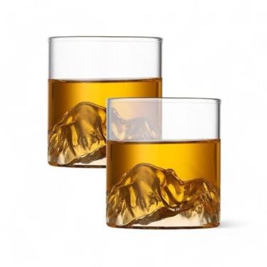 Imagem de Kit 2 Copos de Vidro Borossilicato Montanha para Whisky - 300ml - Glob