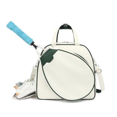 Imagem de Fockety Bolsa de Tênis, Bolsa de Raquete de Tênis à Prova D'água Com Compartimento de Sapatos, Bolso de Segurança e Alça de Ombro, Sacos de Muff Esportivos para Mulheres, Homens