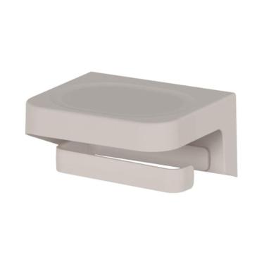 Imagem de Porta Papel Higiênico Papeleira Parede Instalação Sem Furo