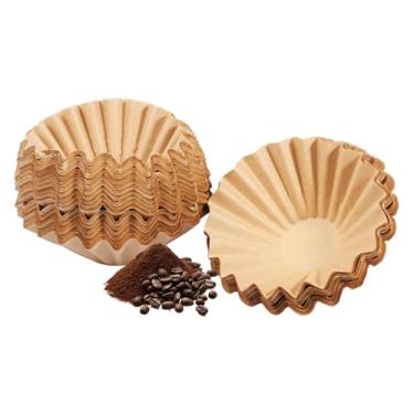 Imagem de DJAPWPX 200 peças de filtro de café pequeno uniforme cesta de fluxo de água papel filtro de café filtragem eficiente papel filtro de café para casa (Burlywood)