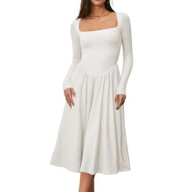 Imagem de Vestido feminino CHYRII, moda primavera 2025, gola quadrada, linha A