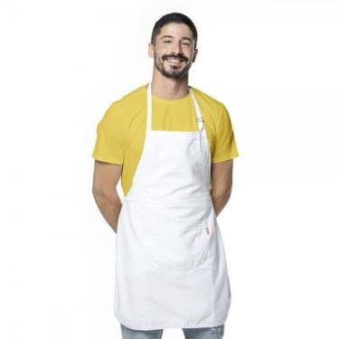 Imagem de Avental Profissional De Algodão Cor Branca - Feito No Brasil