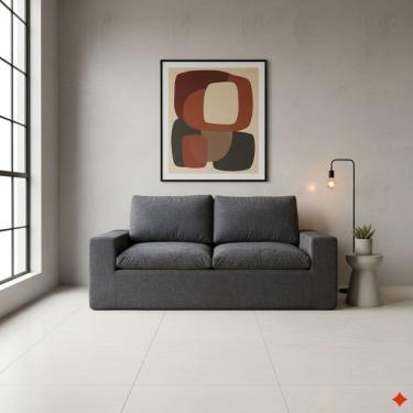 Imagem de Sofá a Vácuo 2 Lugares 200cm Litus Magic Grafite