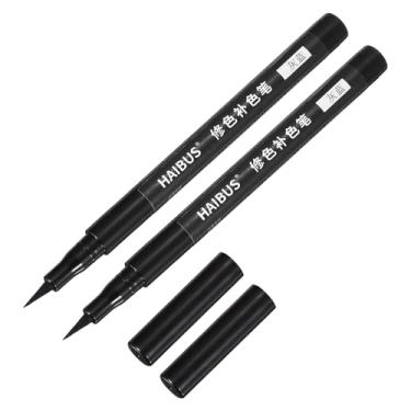 Imagem de PATIKIL Caneta marcador de tecido de 14 cm, 2 peças de marcador de ponta de pincel de tecido de secagem rápida à prova d'água para conserto de cores, cinza, azul