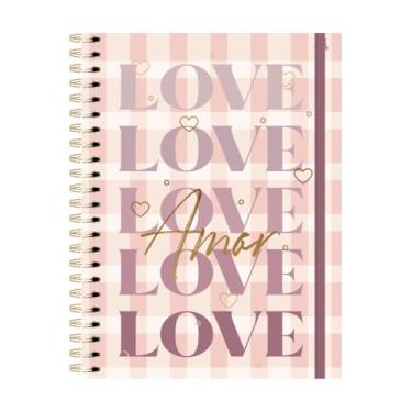Imagem de Caderno Universitário Perfume Doce Romance - 10 Matérias 160 Folhas Animativa Papelaria Premium (Love)