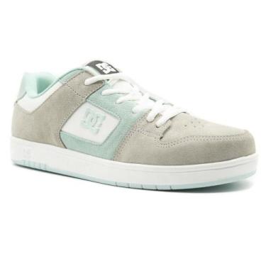 Imagem de Tênis DC Shoes Manteca 4 Masculino Grey/White/Green, 38, Cinza claro