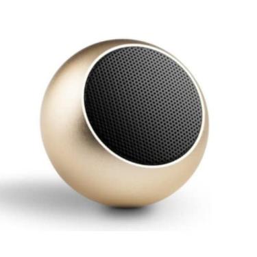Imagem de Mini Caixa de Som Bluetooth Metal Amplificada Mini Speaker 3w (Dourada)