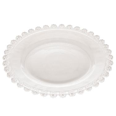 Imagem de Sousplat de Cristal Wolff Mesa Daisy Transparente - 32 cm