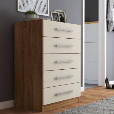 Imagem de Cômoda 5 Gavetas Monique Off White - Panorama Móveis