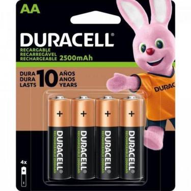 Imagem de Pilha Recarregável Aa 2500mah (c-4 Pilhas) Duracell  [f002]