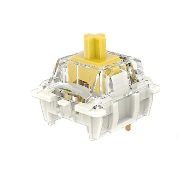 Imagem de Gateron 5 pinos G Yellow Pro 3.0 Switches pré-lubrificados RGB SMD Linear para teclado mecânico de jogos (72 peças, Pro Yellow 3.0)