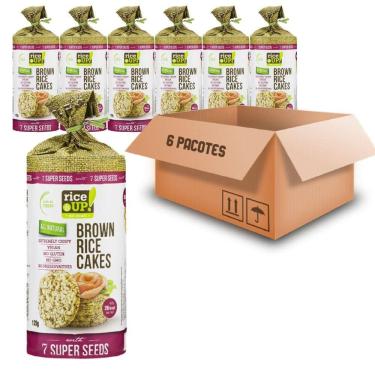 Imagem de Biscoito De Arroz Rice Up 7 Grãos 120G  6 Pacotes 
