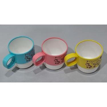 Imagem de Caneca Infantil Colorida  Plástica Com Estampa De Animais - Do Japão -