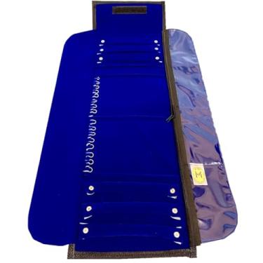 Imagem de Mostruário Pano Estojo Grande Joia Semijóias Bijus Especial (Azul Royal)