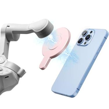 Imagem de Aerbeis Braçadeira magnética de telefone para DJI, suporte adaptador para estabilizador Gimbal Osmo Mobile 7 7P SE 6 5 4, acessórios DJI OM adequados para Magsafe iPhone Android Smartphone