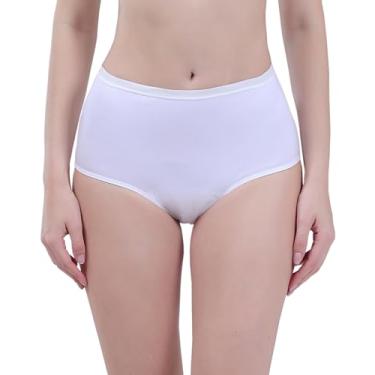 Imagem de AIRCUTE Roupa íntima lavável para incontinência urinária para mulheres, à prova de vazamento, absorvente de algodão, 60 ml, 1 pacote (branco, GG)