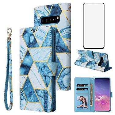 Imagem de Asuwish Compatível com Samsung Galaxy S10e capa carteira de vidro temperado protetor de tela flip porta-cartão suporte suporte capas de celular para Glaxay S 10e Gaxaly 10se Galaxies Se10 mulheres