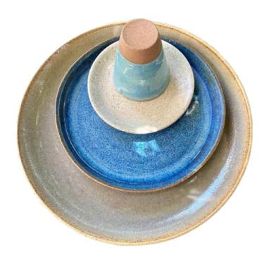 Imagem de Esmalte para Ceramica Gaia - Alta Temperatura - Tipo Reagente e Brilhante - Kit K17 BORA BORA (2 litros, Imersão)