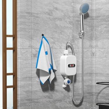 Imagem de YYGJYGOO Aquecedor Elétrico de Água para Chuveiro, Aquecimento Instantâneo, Branco, Instalação Interna