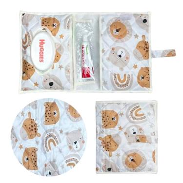 Imagem de Porta Fraldas Lenço Umidecido Pomada Portátil Para Bebê Menina Menino (Coala)