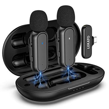 Imagem de Microfone Lavalier sem fio para telefone Android