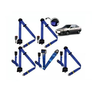 Imagem de Kit cinto de segurança COMPLETO RETRÁTIL para FIAT TEMPRA + fechos - H
