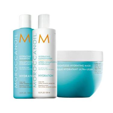 Imagem de Kit Moroccanoil Hydration - Shampoo 250 ml + Condicionador 250 ml + Má
