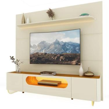 Imagem de Painel Gelius Royal e Rack Nobre com LED para TV de até 85 polegas lar