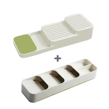 Imagem de Organizador Separador de Talheres de Gaveta Cozinha Porta Garfo Colher