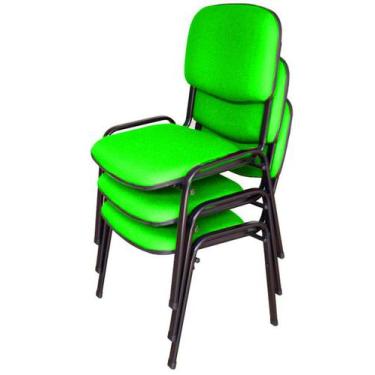 Imagem de 03 Cadeiras para Auditórios Linha Hotel Auditório Verde - Design Offic