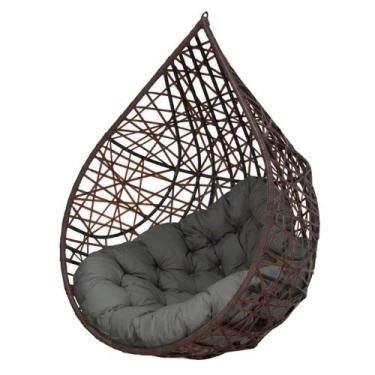 Imagem de Cadeira Balanço Ninho Suspenso Gota Tramado com Almofada Impermeável A