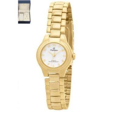 Imagem de Relógio Champion Feminino Dourado Pequeno + Semi Joia QTZ-Feminino