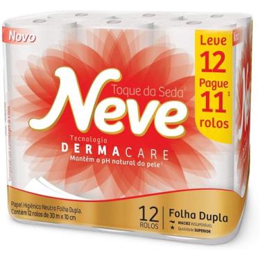 Imagem de Papel Higiênico Neve Folha Dupla L11P12