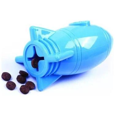 Imagem de Brinquedo Recheável para Cães Cachorros Foguete Comedouro Pet Brinqued
