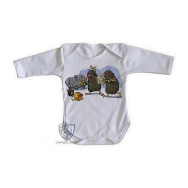 Imagem de body nenê criança roupa bebê manga longa  Hanna Barbera Irmãos Rocha -