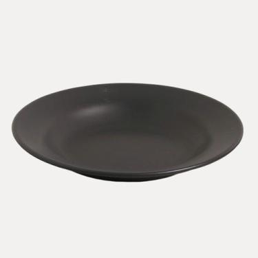 Imagem de Jogo de Pratos Fundo Redondo de Sopa Cor Preto Matte Fosco Aparelho de