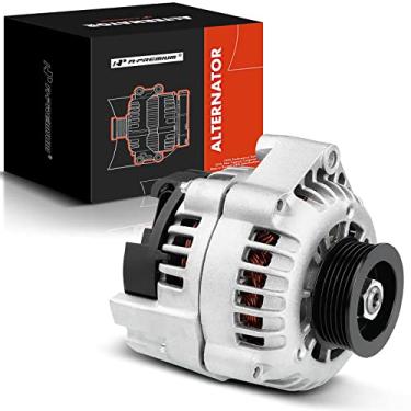 Imagem de A-Premium Alternador compatível com Chevrolet S10 94-97, LLV 94-95 e GMC Sonoma 94-97 e Isuzu Hombre 96-97, L4 2,2L, 12V 100Amp no sentido horário 6-Groove Polia, Substituir # 112614, 8104634070