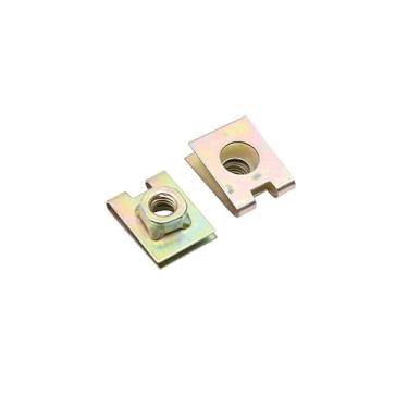 Imagem de uxcell 40 peças 6 mm placa de metal com mola tipo U clipes porcas de velocidade para painel de carro Fender