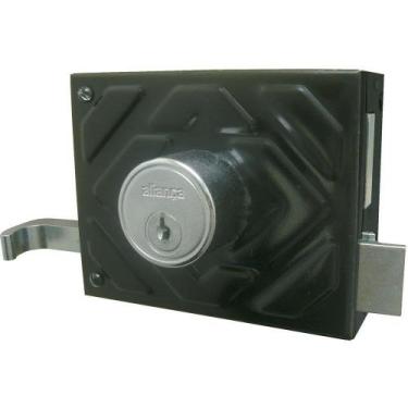 Imagem de Fechadura Aliança F1500 Preto Fosco Sobrepor para Portão 100mm