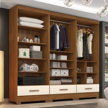Imagem de Closet Modulado 3 Peças 3 Gavetas Smart Versatile Espresso Móveis