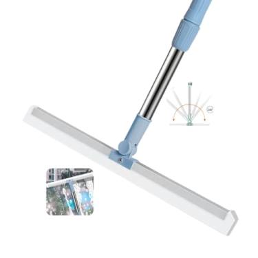 Imagem de Rodo e Vassoura Mágica 2 em 1 com Raspador de Silicone - Ideal para Limpeza Eficiente de Vidros, Pisos e Superfícies, Uso Doméstico e Comercial - Alta Versatilidade e Durabilidade (TAMANHO 50 CM)