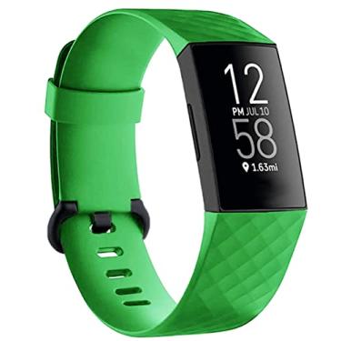 Imagem de Pulseiras de substituição compatíveis com Fitbit Charge 4/Fitbit Charge 3 para mulheres e homens, pulseiras esportivas de silicone para fitness para mulheres e homens, pequenas e grandes