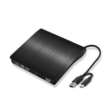 Imagem de JOYIN-BURN Gravador externo de Blu-ray DVD 6X USB 3.0 USB C 3D Blu-ray Player Drive CD DVD Burner para iMac MacBook Laptop PC Windows 11/10/8/7, Linux, Mac OS